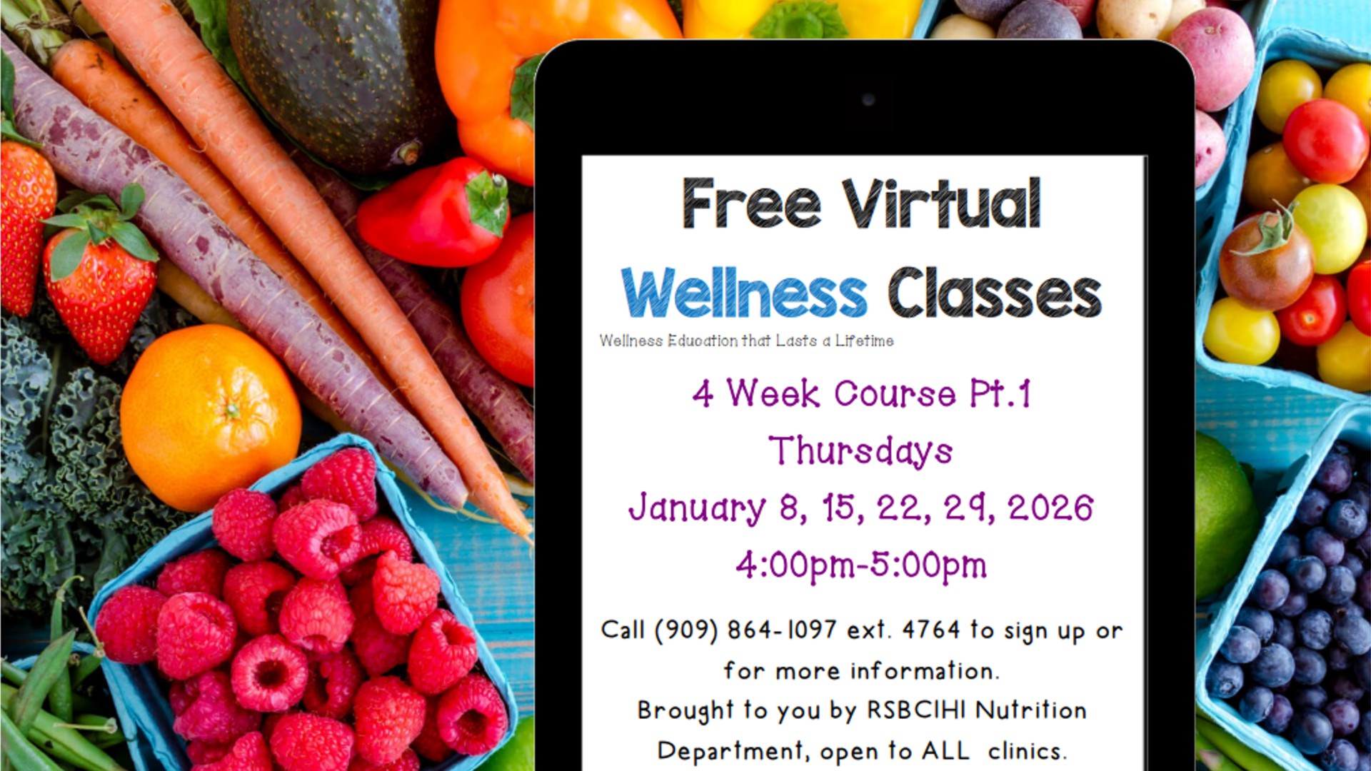 Free Virtual WELLness Classes: Small Changes, Big Impact